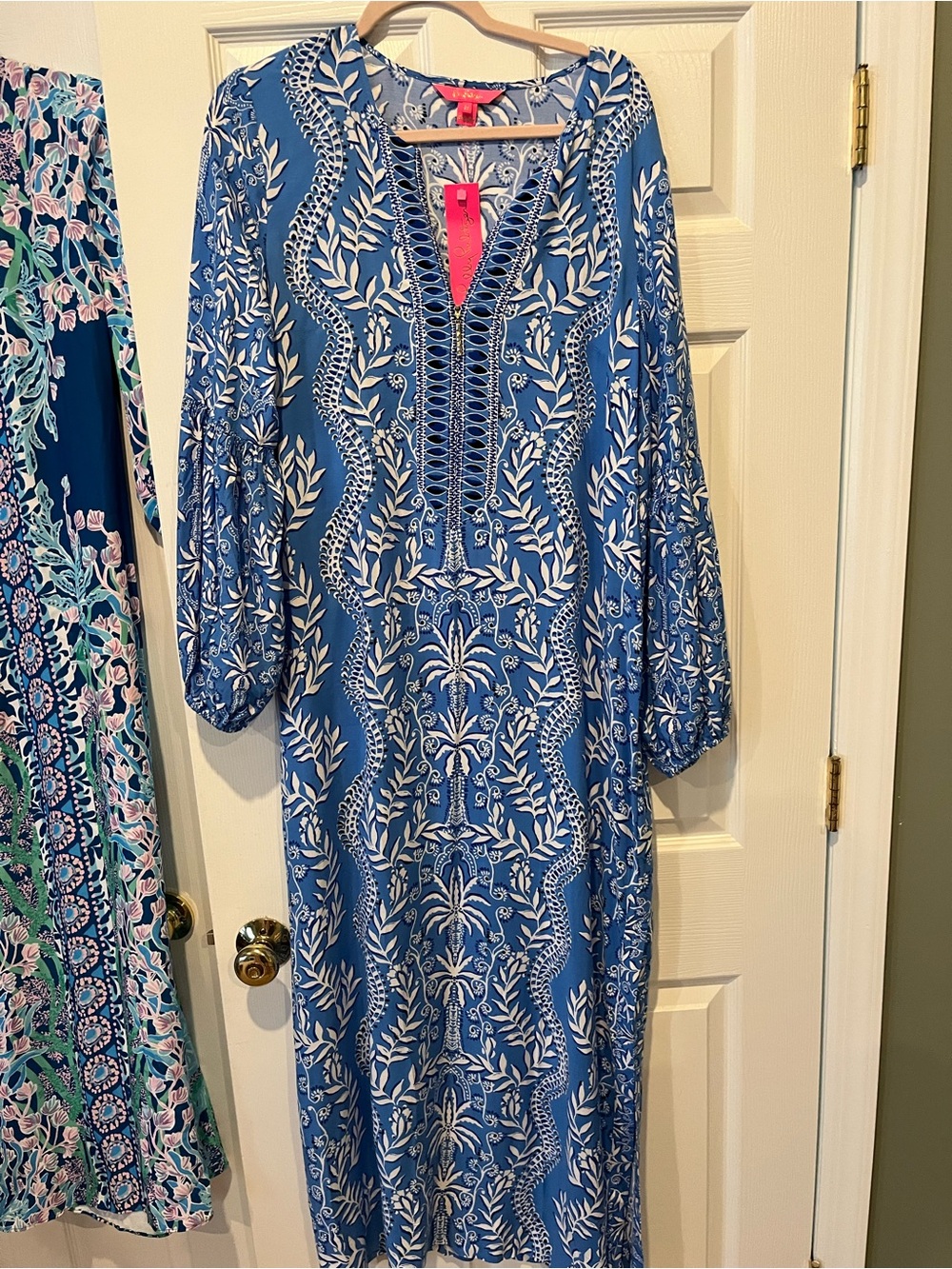 Lilly Pulitzer Abaco Blue loralie Long-Sleeve Maxi Dress - Picture 5 of 6